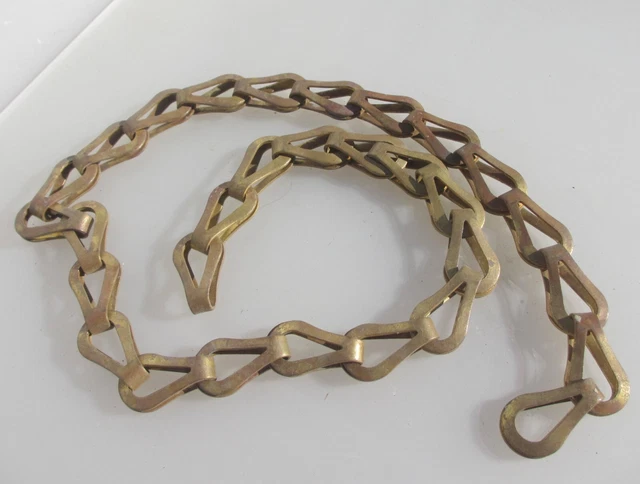 Victorian Brass Lighting Picture Chain Hanger Light Old Antique Vintage 32" 5