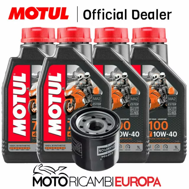 Tagliando Triumph 1050 Speed Triple 2008 4 L Olio Motul 7100 10W40 + Filtro Olio