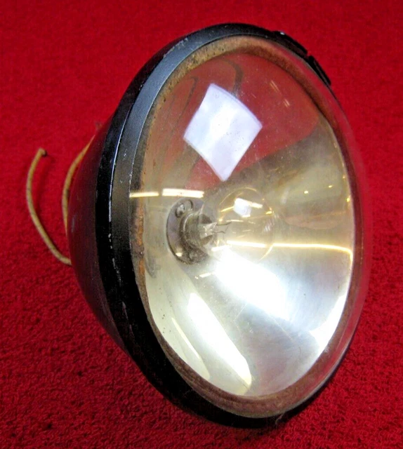 Phare De Vélo Vintage - Lentille En Verre 92x51 Mm - Ancien - Occasion - Fabriqué En France