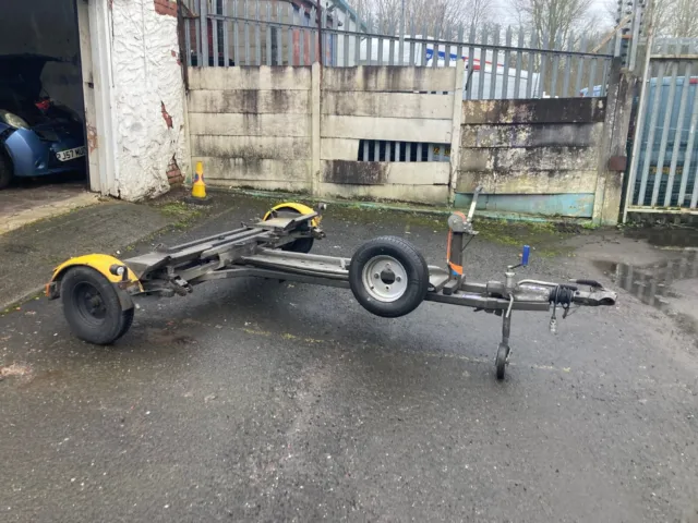 2 Wheel Braked Dolly Trailer With Ramps And Winch For Cars And Small Vans