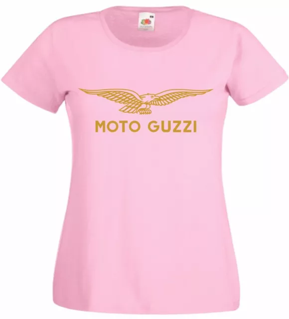 T-shirt Maglietta Donna/Ragazza logo Moto Guzzi motociclette Sport taglia SMLXL