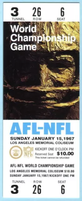 10m Super Bowl 1967-1970 Ticket Repliken: 1st Serie Ordner Set Mit 4 Handy Karte