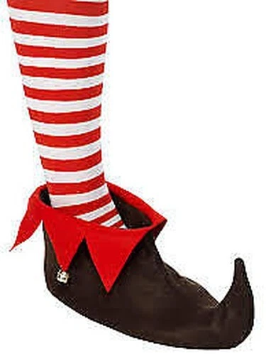 Elfo Stivali Scarpe con Campanelle Adulti Taglia Unica Natale Babbo Aiutante Da