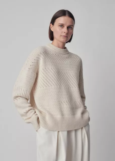 CO 100% Cashmere Sweater in Ivory M Toteme