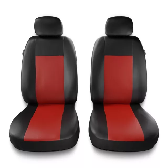 Housses de sieges universelles pour Alfa Romeo Stelvio simili cuir Rouge 2CM-RD