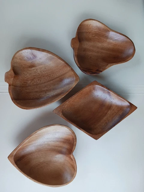 Wooden Nut Bowls Dish Heart Club Spade Diamond Card Suits Philippines Monkey Pod