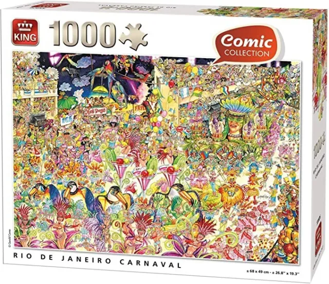 Jigsaw 1000 Piece Kings international Brand New Rio De Janeiro Comic Collection