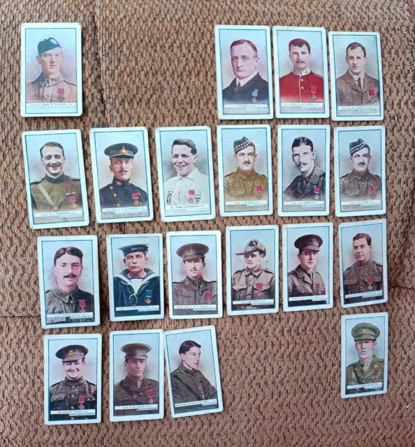 36 GALLAHER CARDS - THE GREAT WAR VICTORIA CROSS HEROES  various series