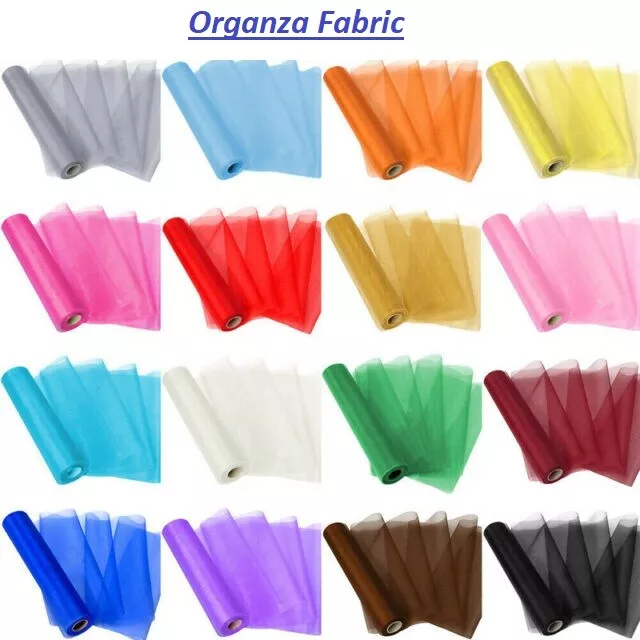 Sheer Organza Fabric Voile Curtain Wedding Drape Material Per Metre (10m x 70cm)