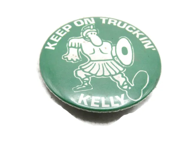 Keep On Truckin' Kelly Lettered Pin Roam Graphic Green & White