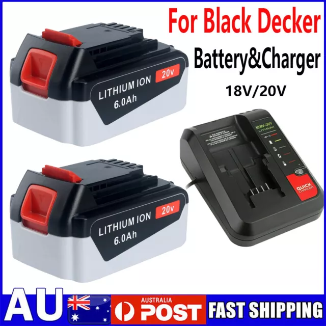 18V 2.0Ah 3.0Ah BL2018 Replacement for Black & Decker 20V Battery