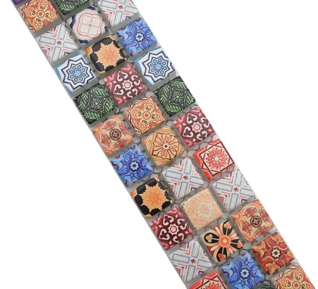 Mosaico bordo retrò bordo mosaico vetro rivestito biscotti colori WB78BOR-RB83