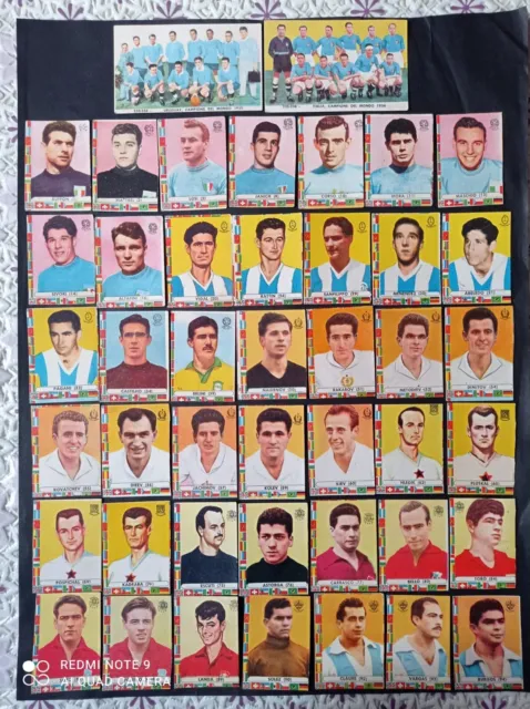 Lotto Di 116 Figurine Cartonate Lampo Calcio Mondiale Cile 1962