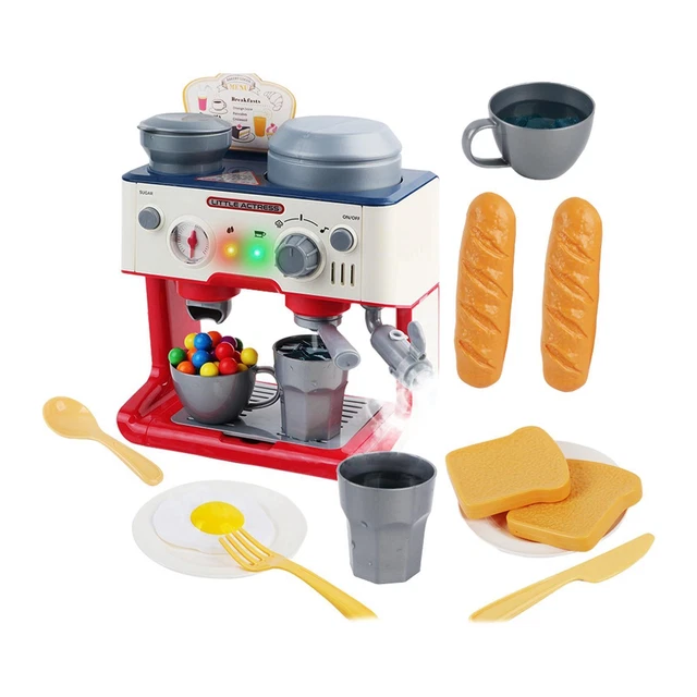 Enfants Jouets en bois Cafetière Jouet Machine à expresso Ensemble de jeu -  Enfant Jouer Accessoires de cuisine Cadeau pour filles et garçons