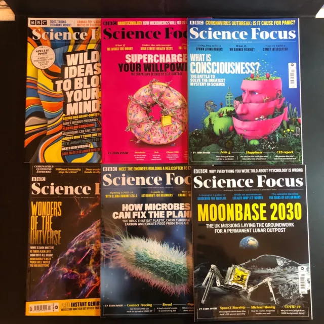 6 x BBC Science Focus Magazines Bundle Space Health Technology Future Job Lot...