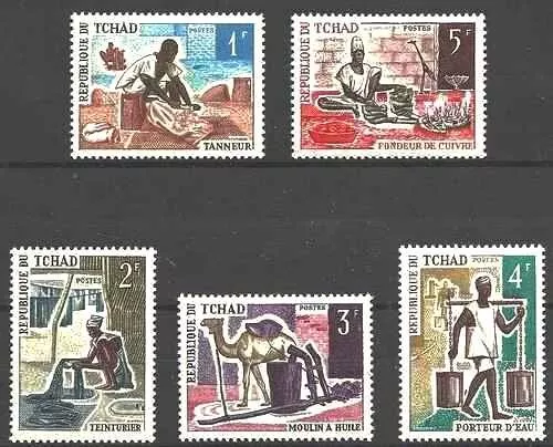 Timbres Tchad 227/231 ** (73979EZ)