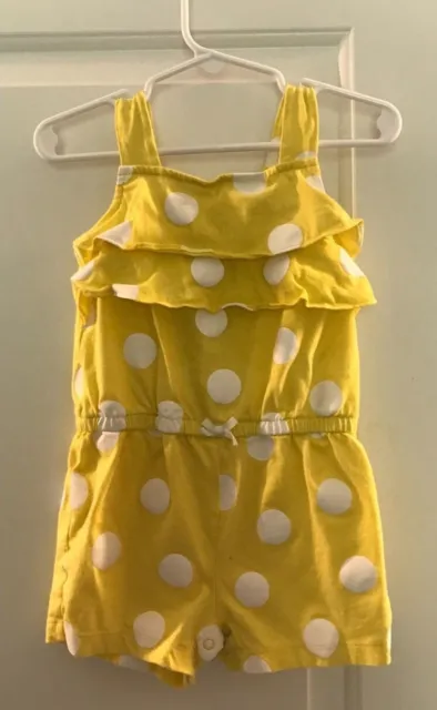 Baby girl 24 mo Carters yellow polka dot jumper
