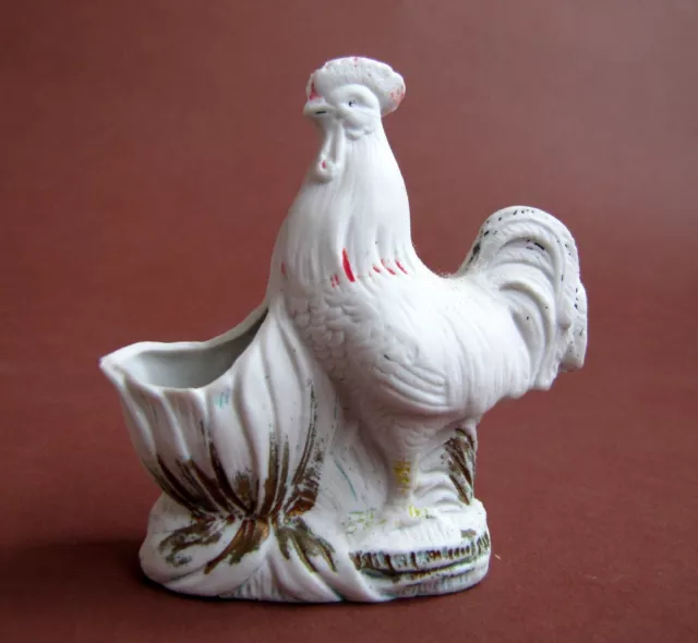 Ancien Petit Vase Bouquetière Coq en Porcelaine Germany 3467