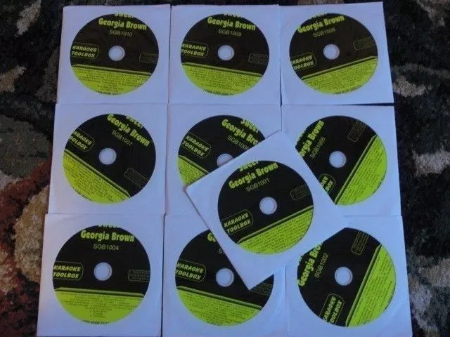 10 Karaoke Cdg Discs Classic Set Best Songs Rock,Pop,Country Lot Music Cd Cds