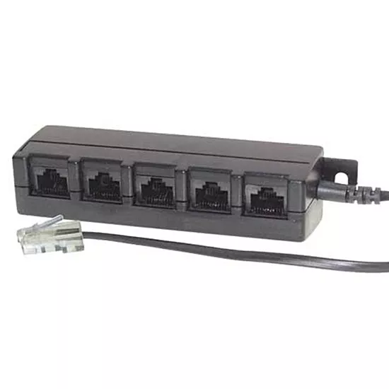 DSL LAN Netzwerk Telefon Kabel Verteiler 1 RJ45 Stecker IN 5 RJ 45 Kupplung OUT