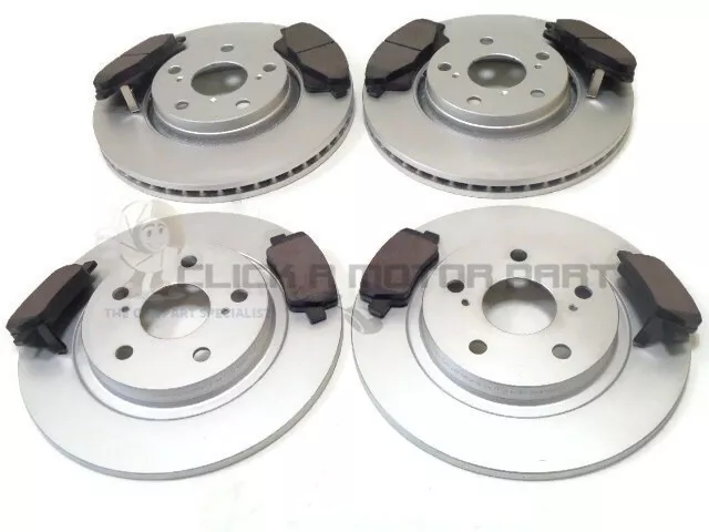 Front & Rear Brake Discs And Pads Set For Toyota Avensis 1.6 1.8 2.0 D4D 09-15