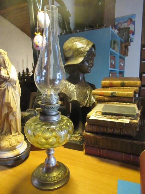 OSALADI Lot 3 Mini Lampes à Pétrole Vintage Verre – Lanterne Kérosène Rétro Décorative, Style Ancien Pour Maison, Jardin, Mariage