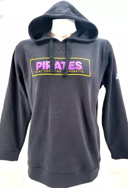 NEW East Carolina ECU Pirates Black Adidas Hoodie Hooded Sweatshirt Mens XL