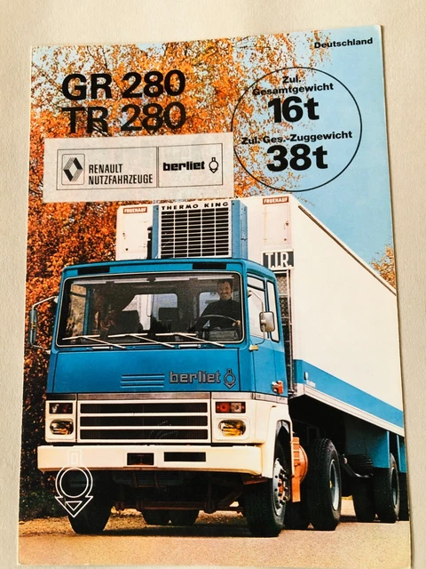BROCHURE CAMION BERLIET Renault catalogue dépliant RVI LKW Prospekt ...