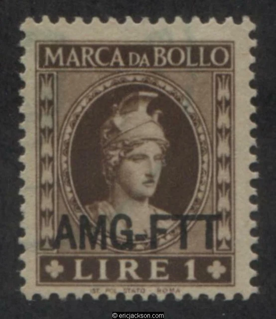 AMG Trieste Fiscal Revenue Stamp, FTT F40 used, F-VF