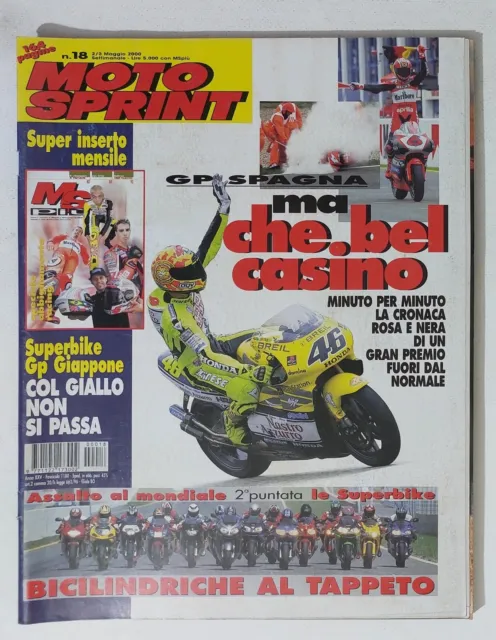 34975 Motosprint a. XXV n. 18 2000 - GP Spagna Valentino Rossi + Inserto