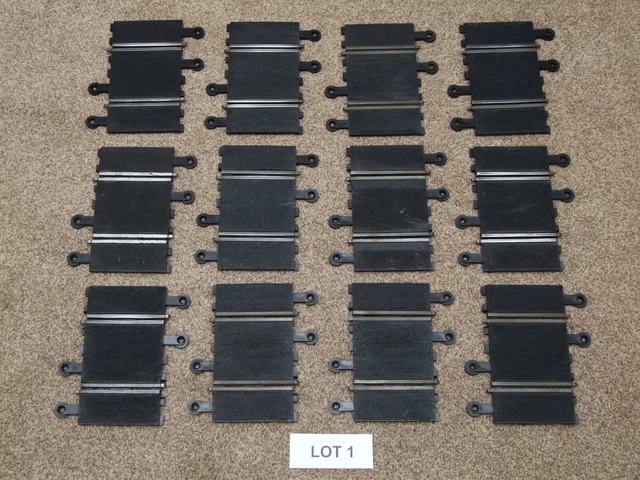 12 x Scalextric Classic PT/58 Short 8.7cm Straight `B` Track Sections - Lot 1