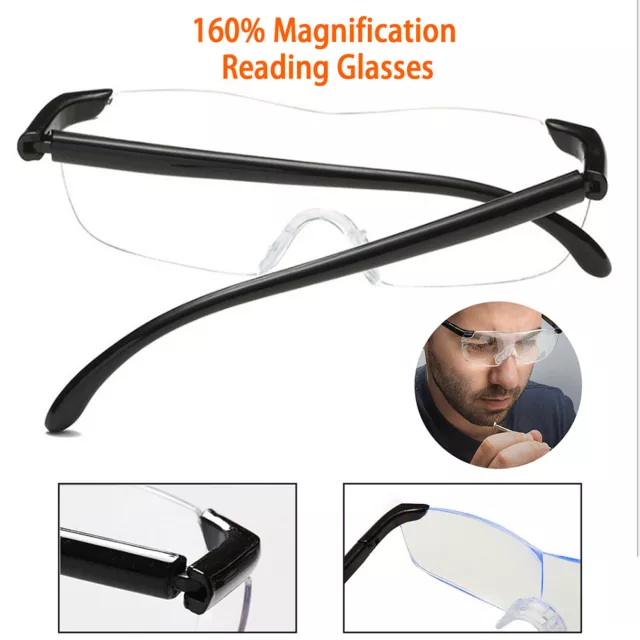 Mighty Sight 160% Lupas Aumento Gafas de Lectura Lupas para la Cabeza