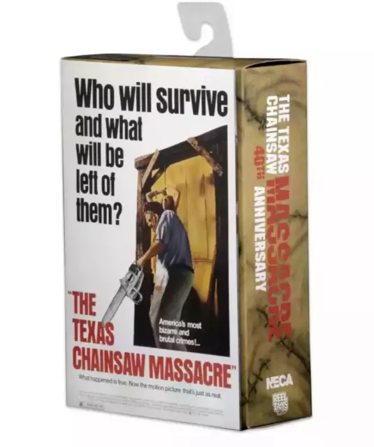 NECA Texas Chainsaw Massacre Leatherface 7" Action Figur 40th Anniversary Neu