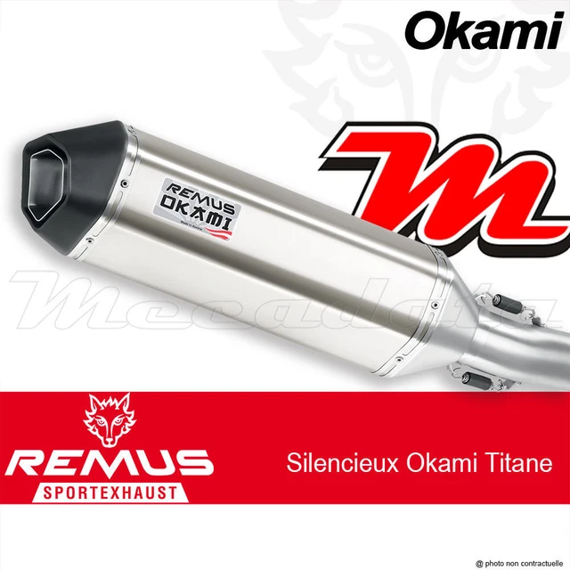 Silencieux D'échappement REMUS Okami Inox Noir Pour Honda CRF 1000 Africa Twin 2019 | Référence 0914782 | Neuf Sous Boîte
