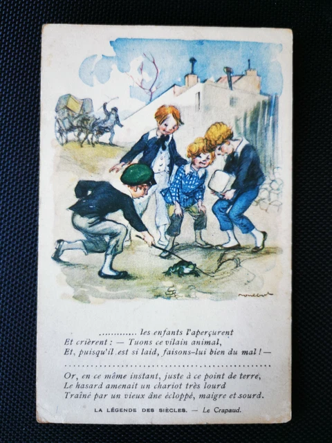 CPA La Légende des Siècles - Le Crapaud - Illustrateur Poulbot