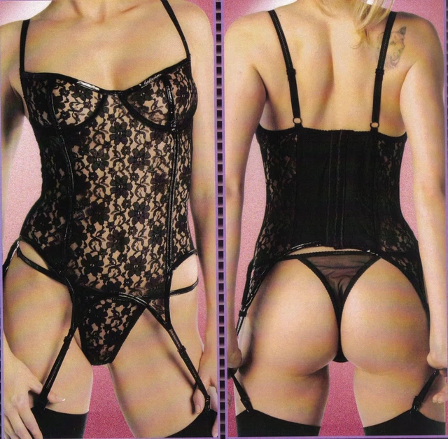 Ensemble Guêpière IMMODERATA Noir/rouge Taille 90C - Occasion Très Bon état