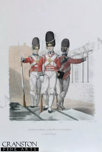 Napoleonic Military art print Grenadiers of the Foot Guards in Full Dress