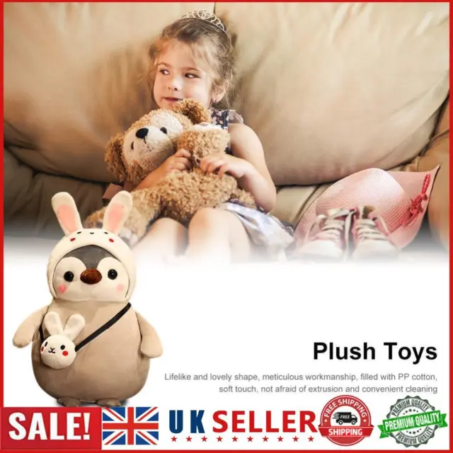 25cm Kawaii Penguin Doll Animal Stuffed Cute Plush Kid Girl Toy (Rabbit) GB