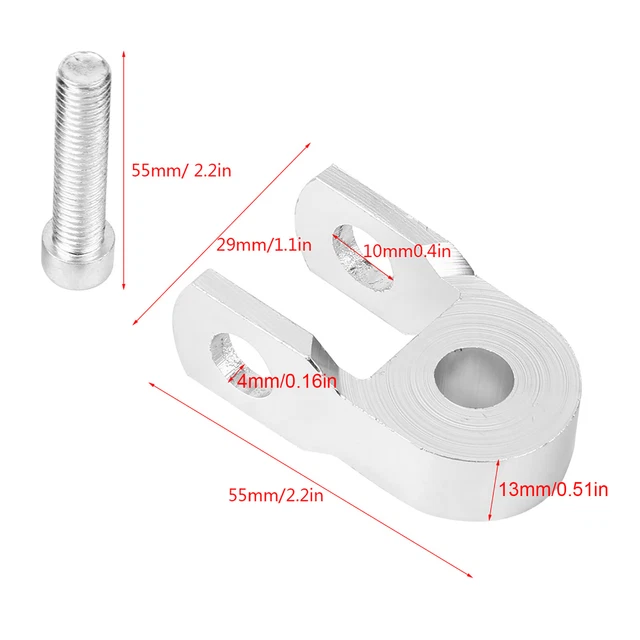 Rehausseur Amortisseur Arrière Moto - Kit 2 Pièces En Aluminium - Surélévation 5 Cm - Universel Avec Vis - 5