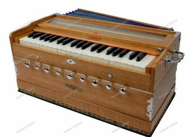 Bina 9 Stopper 42 Keys 2 Reed 3.5 Octave Multifold Bellow Harmonium with Bag