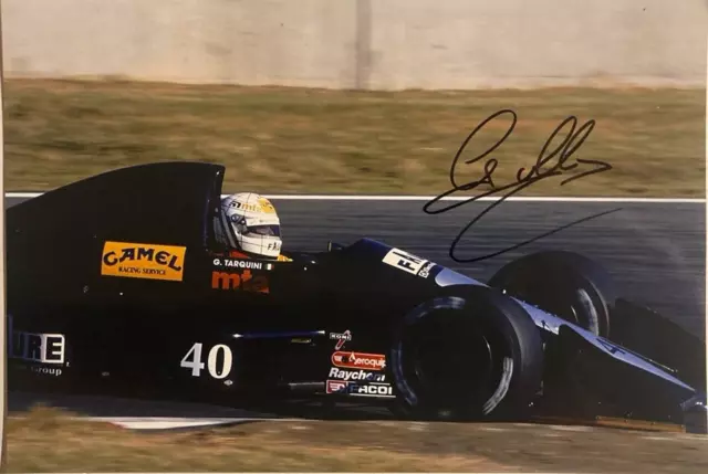 ***  GABRIELE TARQUINI  -  TEAM AGS  -  HAND SIGNED  -  F1  ***  12x8 photo