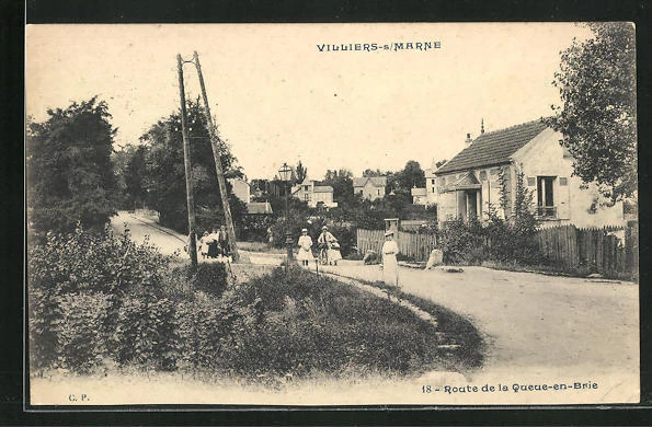 CPA Villiers-sur-Marne, Route de la Queue-en-Brie