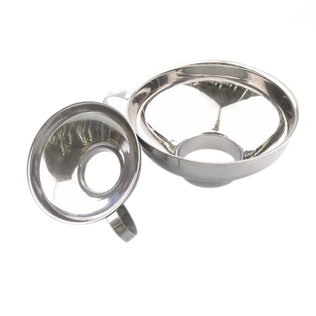 Set 2 pezzi imbuti per bicchieri larghi e normali acciaio inox We5284