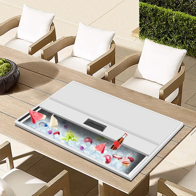 104 L Drop-in Ice Chest Outdoor Kitchen Ice Cooler Ice Bin 304 Stainless Steel