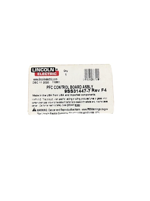 Lincoln Electric 9SS31447-7 PFC CONTROL BOARD A S31447-7 (S31447-8)