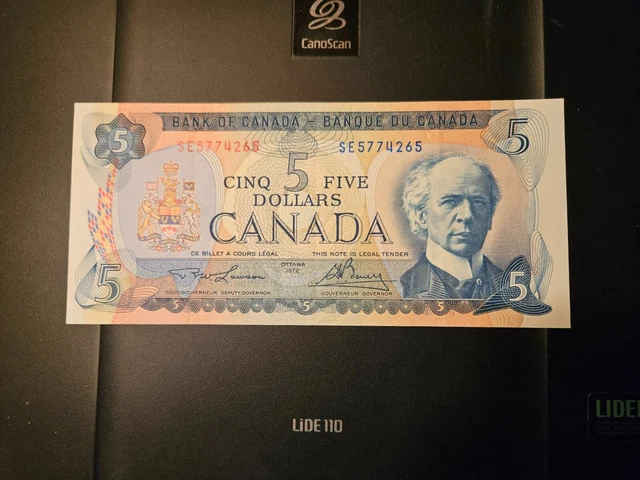 1972 $5 Dollar Bank of Canada Banknote SE5774265 VF-EF Crisp