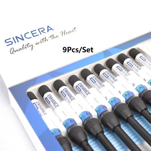 9Pc/Set Dental Universal Composite Kit Dental Resin Filling Material Nano Hybrid