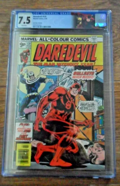 Daredevil 131 CGC 7.5 1st App of Bullseye -Custom label - Best price on Ebay!