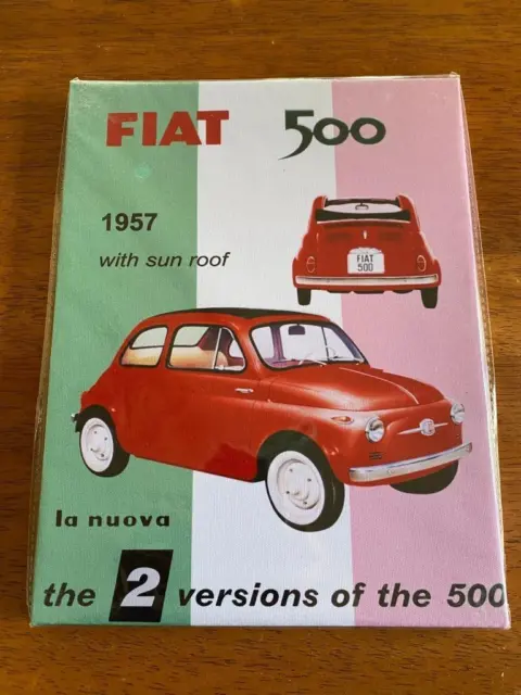 New Fiat 500 Car 1957 Sun Roof & La Nuova Advertising Pvc Print For Wall Display