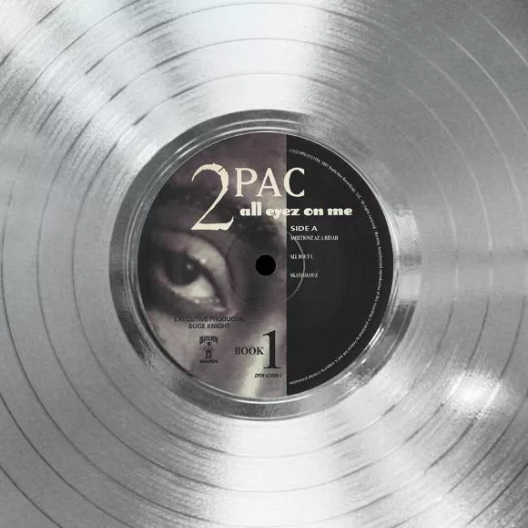 2 Pac Framed Black wood Reproduction Signature Platinum LP Record Display 3